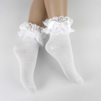 Toptan Parmelita Aksesuarlı Kız Soket Çorap - Thumbnail