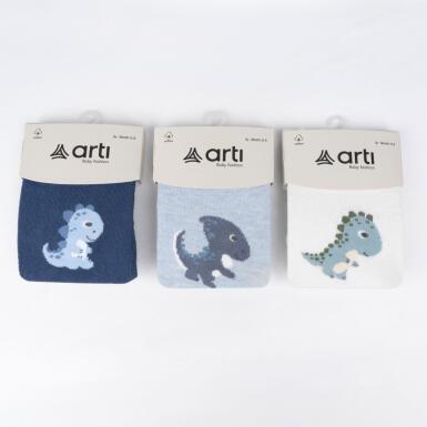 Toptan Paskal Erkek Bebek Popo Desenli Külotlu Çorap - 3