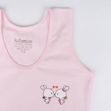 Toptan Pearly Kız Geniş Askılı Slip Takım - KATAMİNO (1)