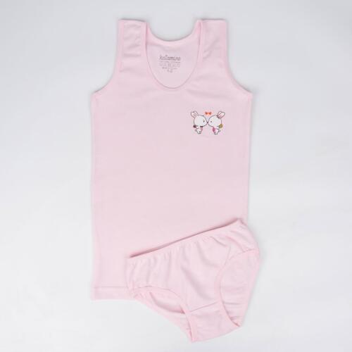 Toptan Pearly Kız Geniş Askılı Slip Takım - 3