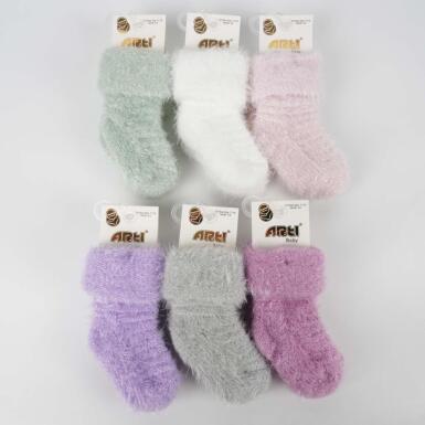 Toptan Pelos Kız Bebek Soket Çorap - 2