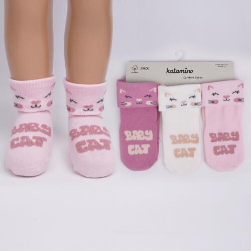 Toptan Perilay 3'lü Kız Bebek Soket Çorap - 1