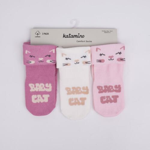 Toptan Perilay 3'lü Kız Bebek Soket Çorap - 2