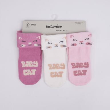 Toptan Perilay 3'lü Kız Bebek Soket Çorap - KATAMİNO (1)