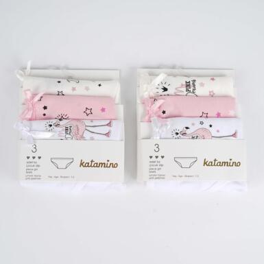 Toptan Pinerams 3'lü Kız Slip Set - 1