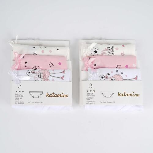 Toptan Pinerams 3'lü Kız Slip Set - 1