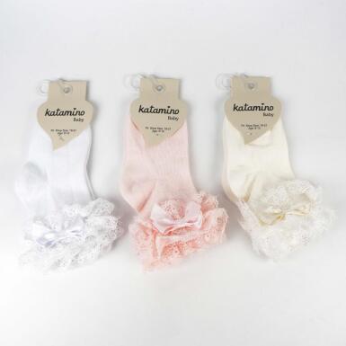 Toptan Pufin Aks. Kız Bebek Soket Çorap - KATAMİNO