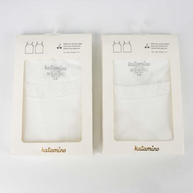 Toptan Raye 2'li Kız Çocuk Atlet - 1