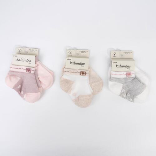 Toptan Redora 2'li Abs'li Kız Bebek Patik Çorap - 1