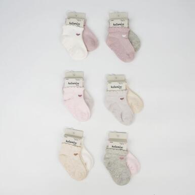 Toptan Ronse Kız 2' Li Abs Patik Çorap - KATAMİNO (1)