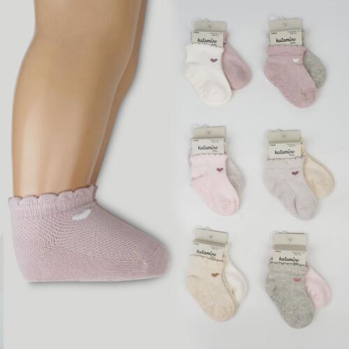 Toptan Ronse Kız 2' Li Abs Patik Çorap - 1