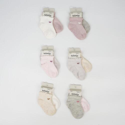 Toptan Ronse Kız 2' Li Abs Patik Çorap - 2