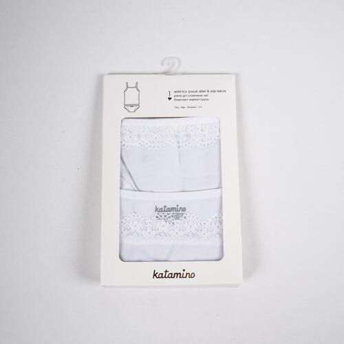 Toptan Rosely Kız Çocuk Atlet Slip Takım Çamaşır - 2