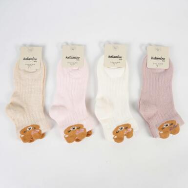 Toptan Saphira 3D Kız Patik Çorap - KATAMİNO