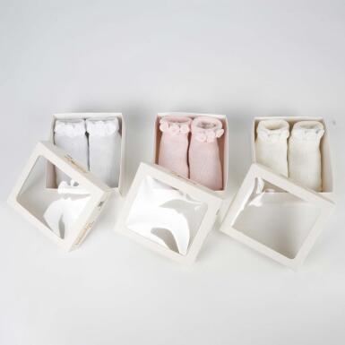 Toptan Sinyor Aks. Kız Bebek Bandana Patik Takım - 1