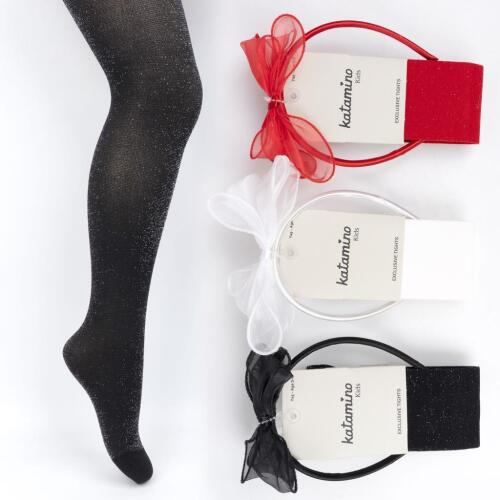 Toptan Solveta Taçlı Simli Külotlu Çorap - 1