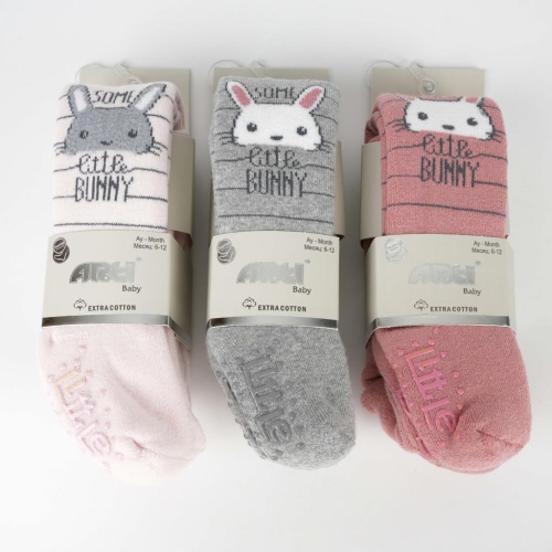 Toptan Somerab Abs'li Kız Bebek Havlu Külotlu Çorap