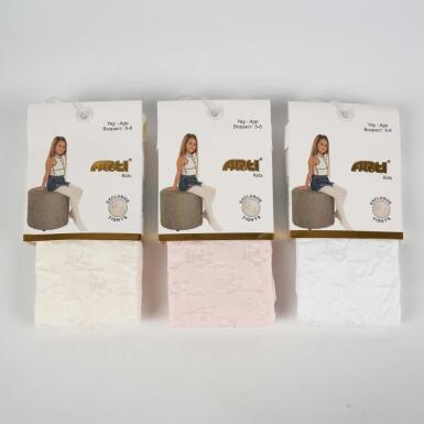 Toptan Suzan İnce Desenli Kız Külotlu Çorap - ARTI