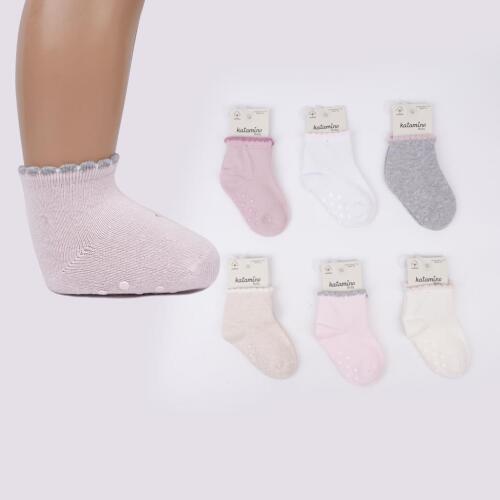 Toptan Talis Abs'li Kız Bebek Soket Çorap - 1