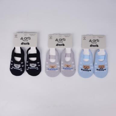Toptan Tarel Abs'li Erkek Bebek Havlu Patik Çorap - 1
