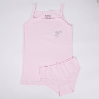 Toptan Tatlım Kız İp Askılı Atlet Slip Takım Çorap - KATAMİNO (1)