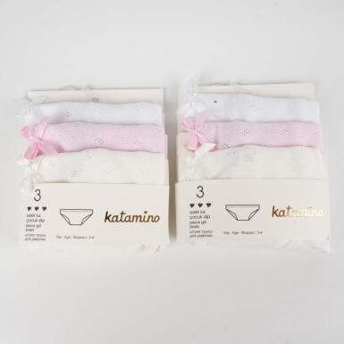 Toptan Tatu 3'lü Kız Slip - KATAMİNO