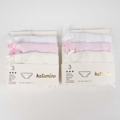 Toptan Tatu 3'lü Kız Slip - 1