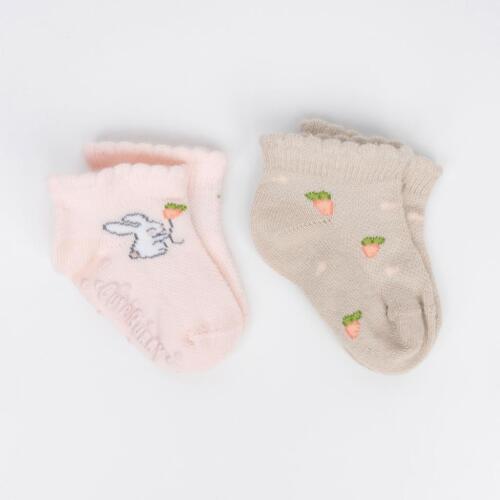 Toptan Tavşan 2'li Abs'li Kız Bebek Patik Çorap - 2