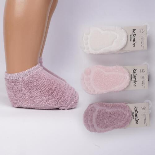 Toptan Tegan Kız Bebek Havlu Soket Çorap - 3