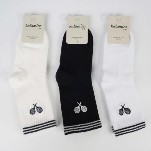 Toptan Tennis Nakışlı Soket Çorap - 1