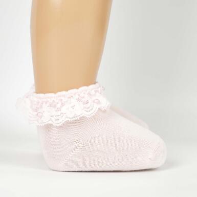 Toptan Teri Aksesuarlı Kız Bebek Soket Çorap - KATAMİNO (1)