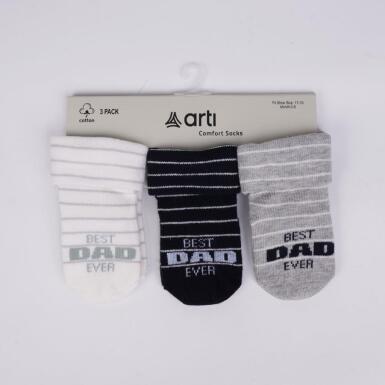 Toptan Tertip 3'lü Erkek Bebek Soket Çorap - ARTI