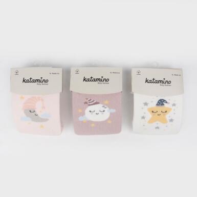 Toptan Uykusuz Kız Bebek Popo Desenli Külotlu Çorap - 3