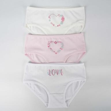 Toptan Velola 3'lü Kız Slip Set Çamaşır - 2