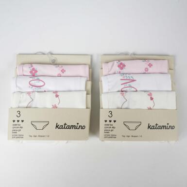 Toptan Velola 3'lü Kız Slip Set Çamaşır - KATAMİNO