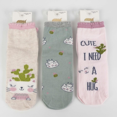 Toptan Yunyin Kız Çocuk Soket Çorap - Thumbnail