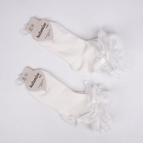 Toptan Zinet Aks Kız Soket Çorap - 6