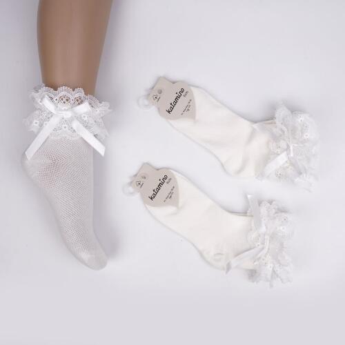 Toptan Zinet Aks Kız Soket Çorap - 7